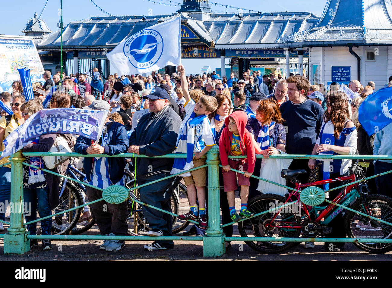 Football Fans Of Brighton and Hove Albion Cheering The Team At The Club