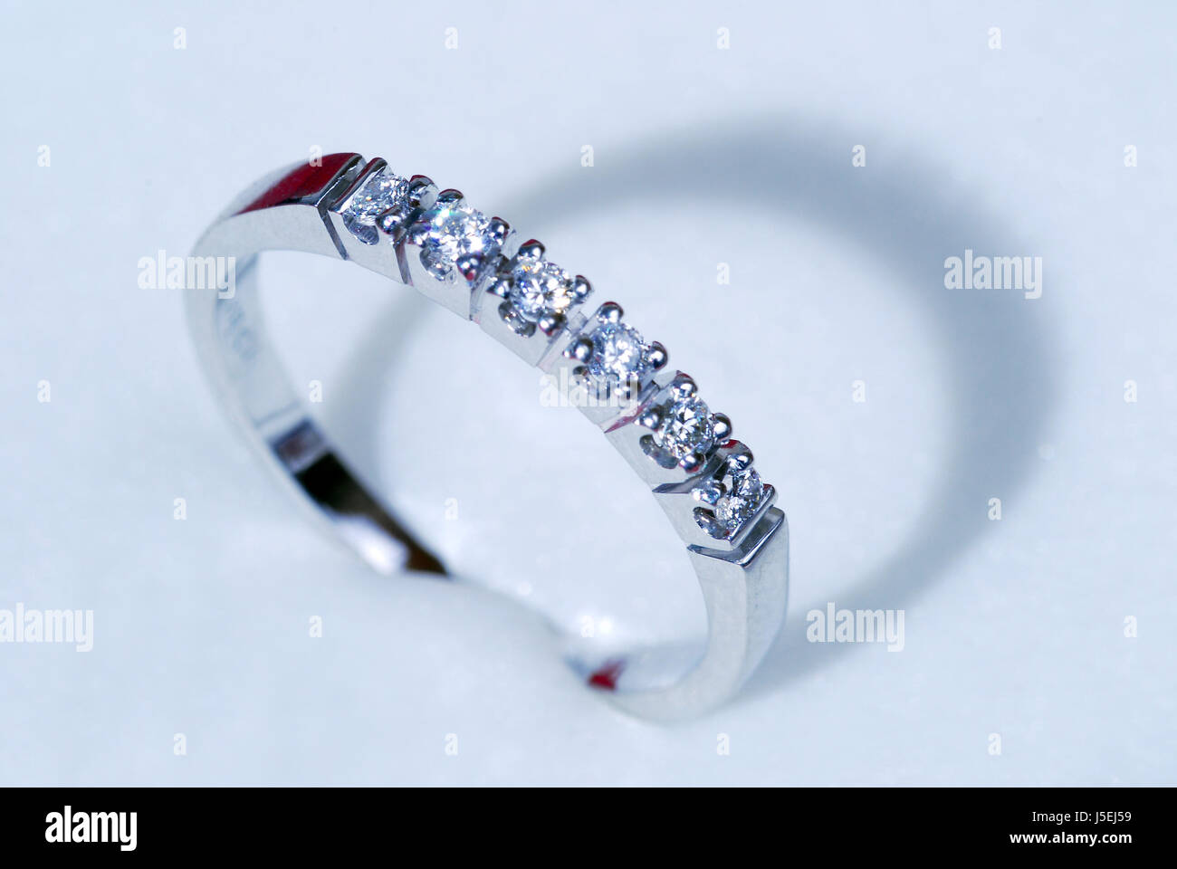 woman friendship ring finger blank european caucasian jewelry jewellery gift Stock Photo