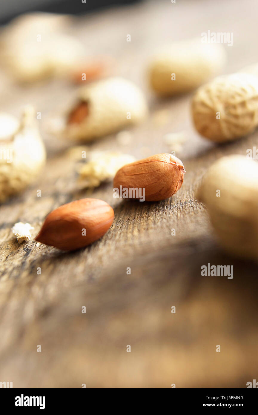 Peanut, Arachis hypogaea, Studio  shot of shelled nuts. Stock Photo