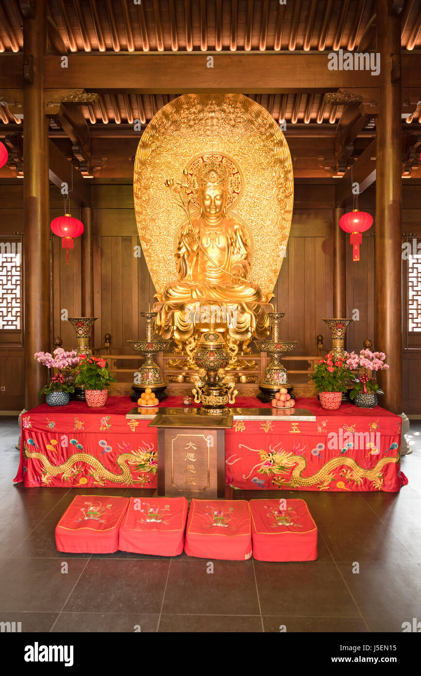 Shrine At Jade Buddha Buddhist Temple In Shanghai China Stock