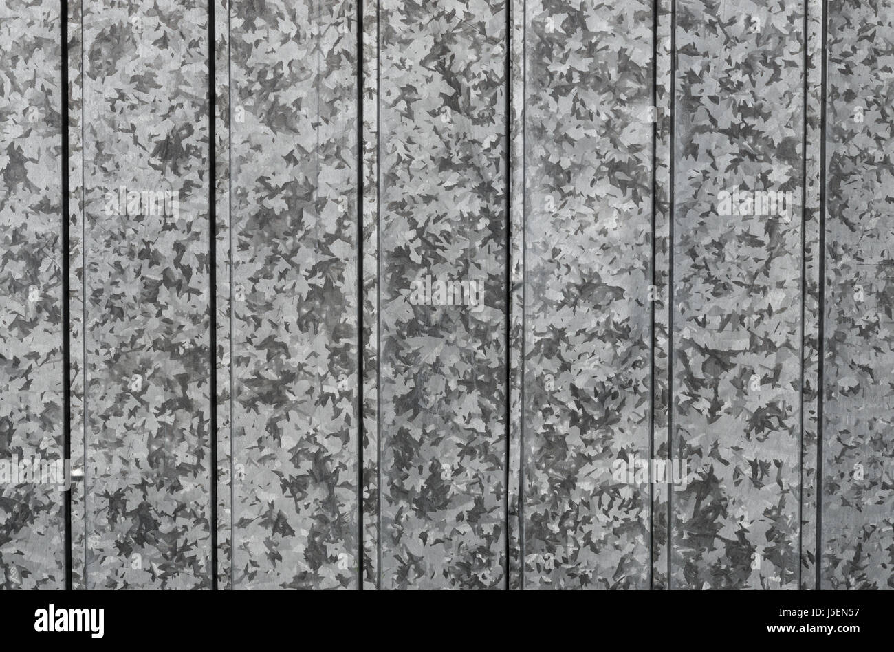 Corrugated metal sheet. Bluish background pattern. Stock Photo