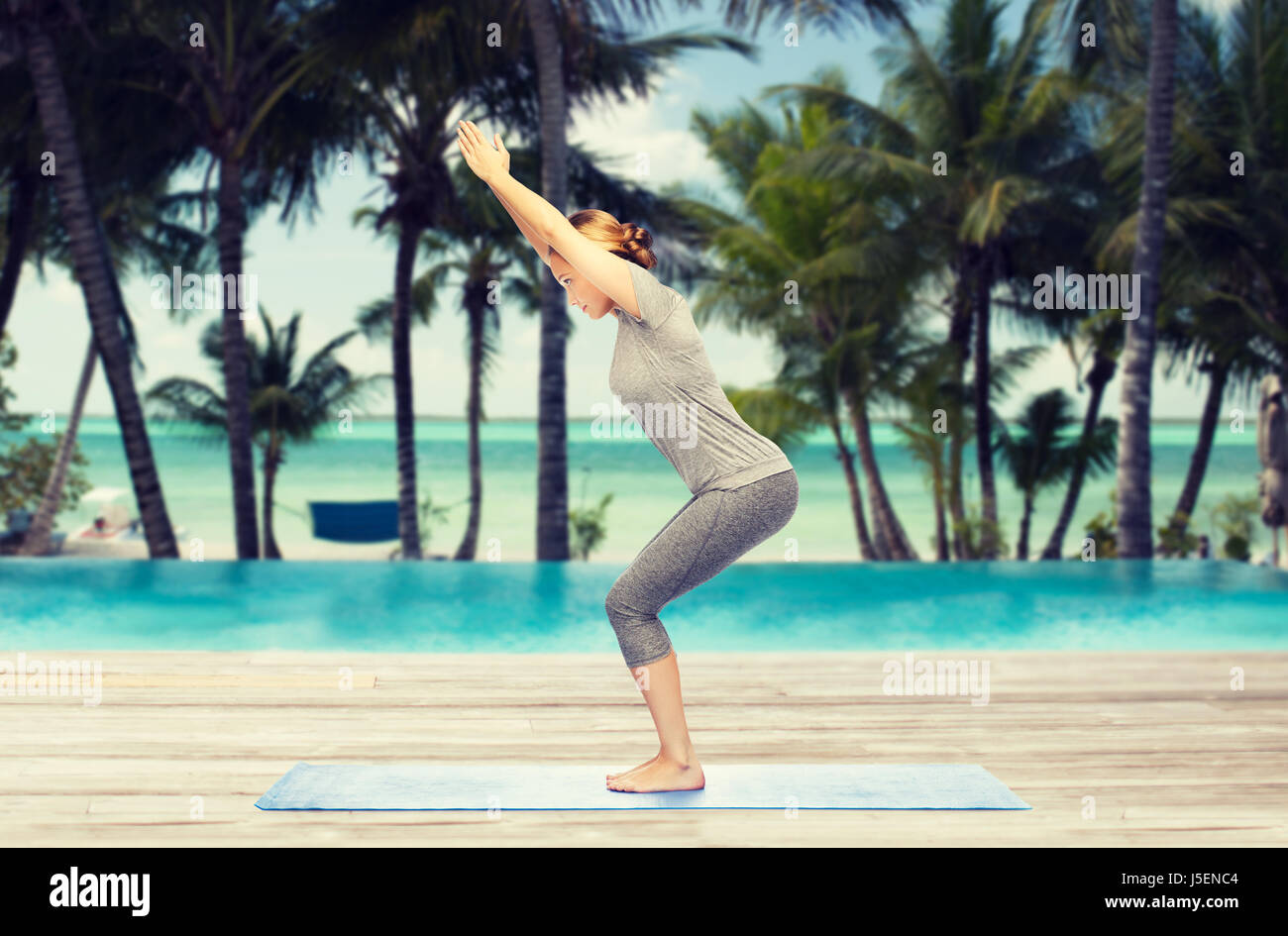 Chair pose hires stock photography and images Alamy