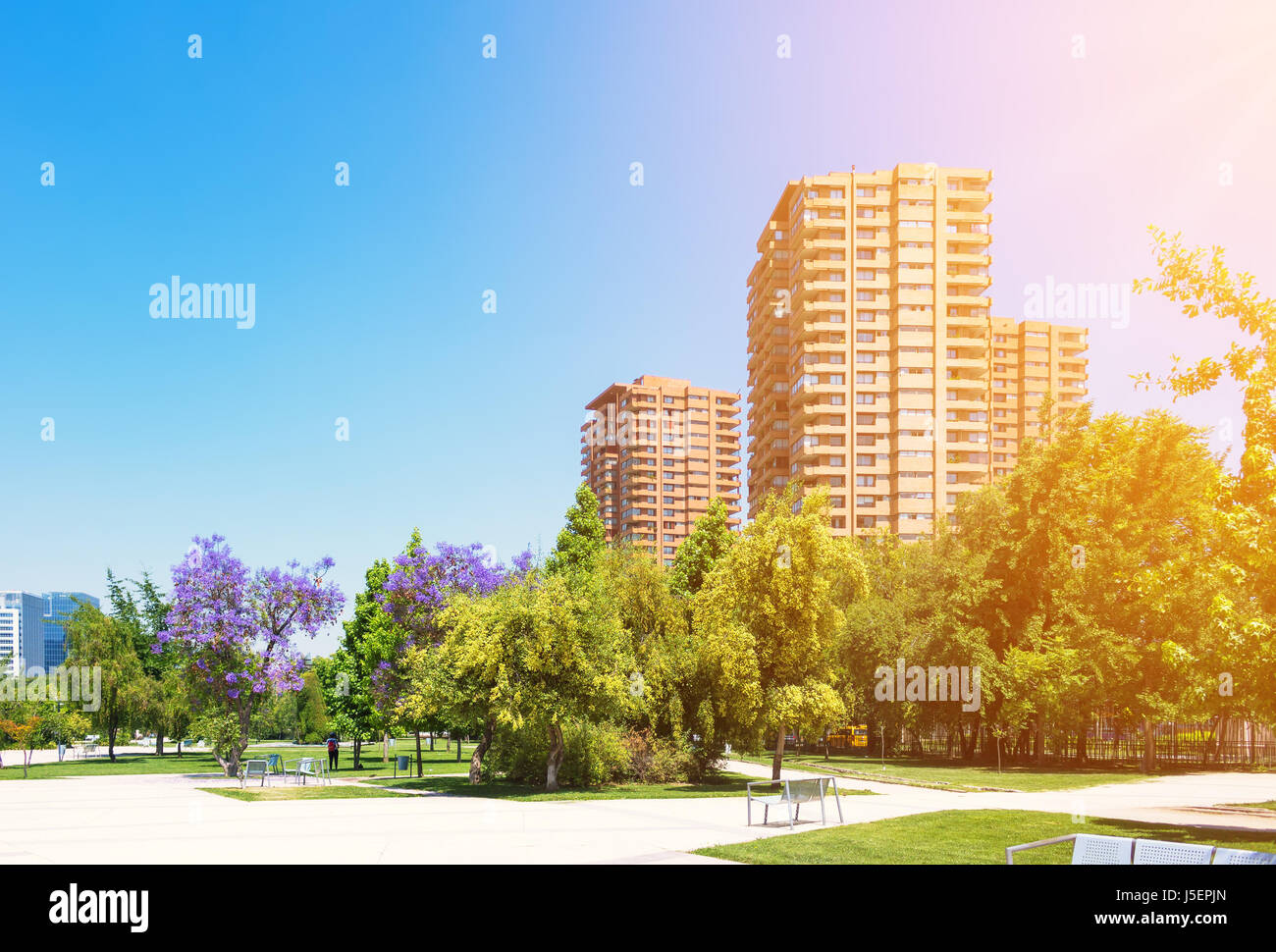 Public area in Las Condes commune in Santiago, Chile Stock Photo