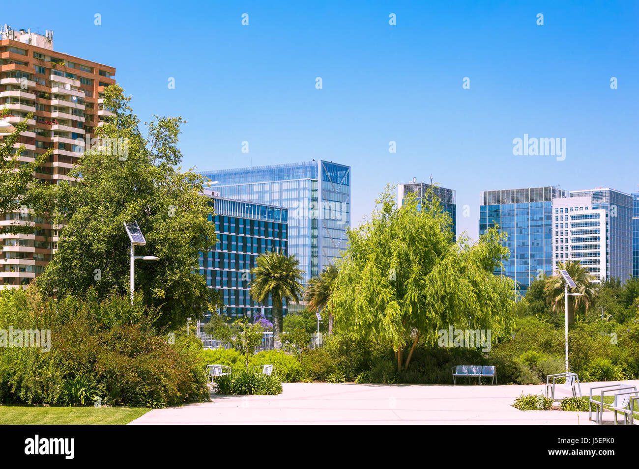 Public area in Las Condes commune in Santiago, Chile Stock Photo