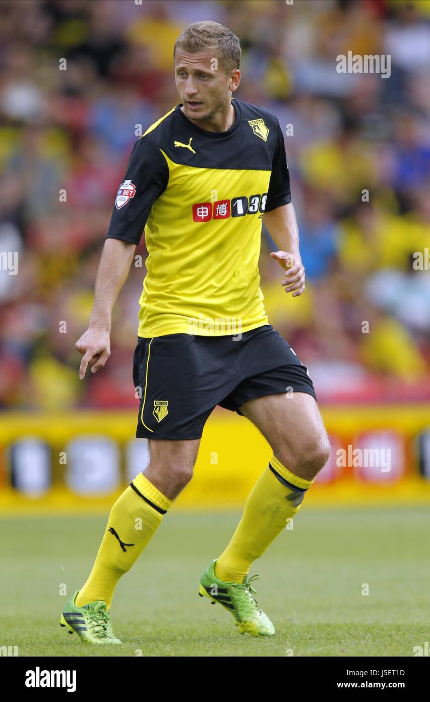 ALMEN ABDI WATFORD FC VICARAGE ROAD WATFORD ENGLAND 10 August 2013 Stock Photo