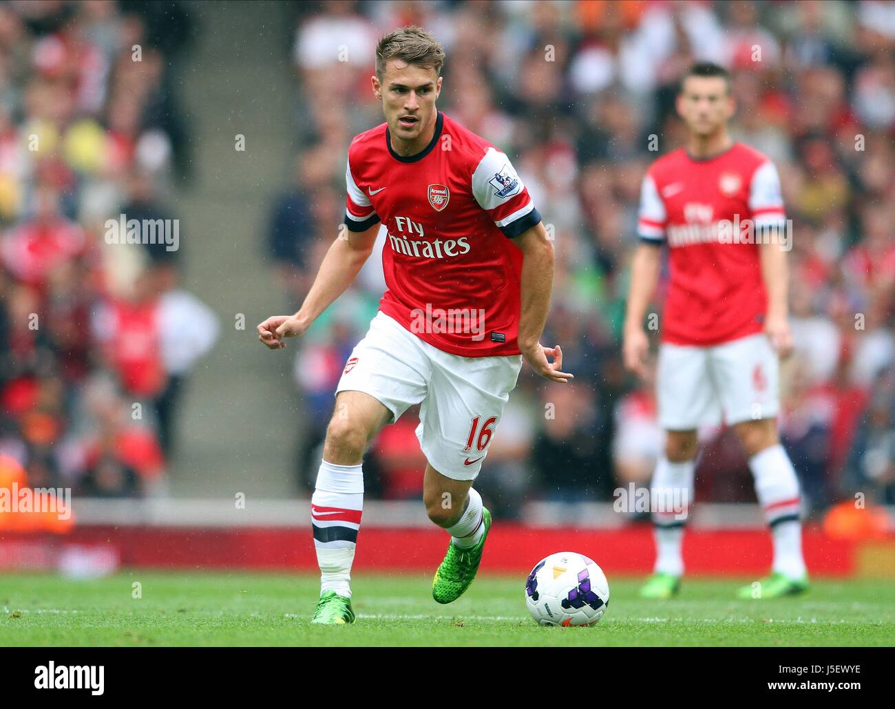 AARON RAMSEY ARSENAL LONDON  UK 17 August 2013 Stock Photo