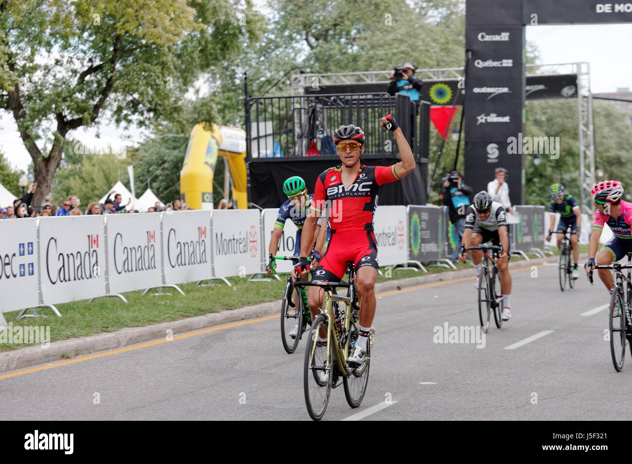 Cycling:Greg Van Avermaet of BMC Racing wins the 7th Grand Prix Cycliste de Montreal 2016. Sunday September 11 2016, Montreal Qc Stock Photo