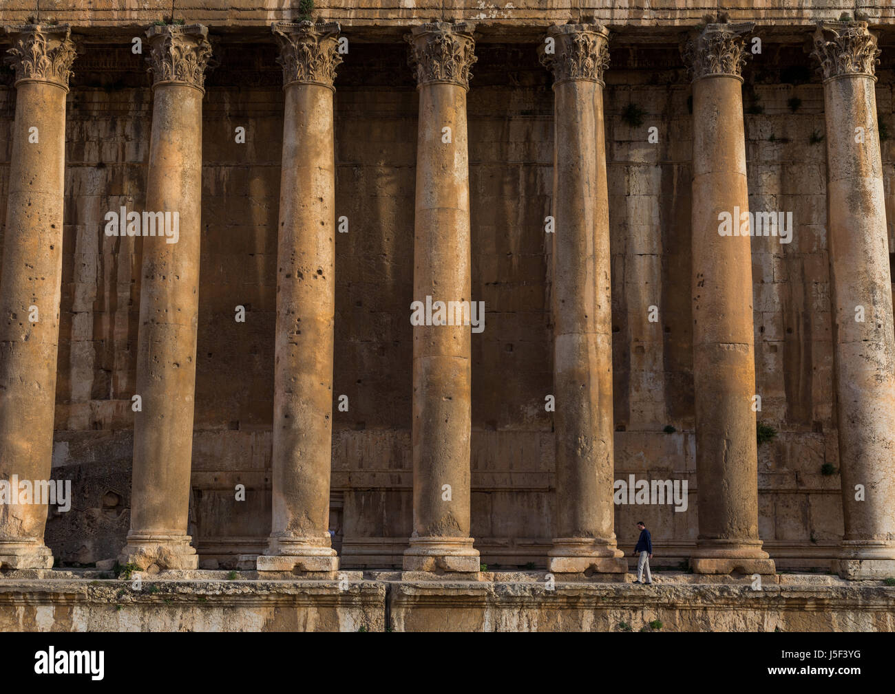 Temple Of Bacchus In The Archaeological Site, Beqaa Governorate ...