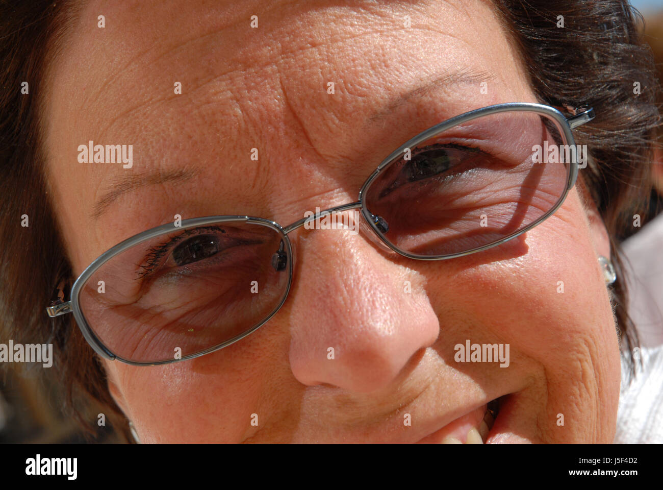 woman laugh laughs laughing twit giggle smile smiling laughter laughingly Stock Photo
