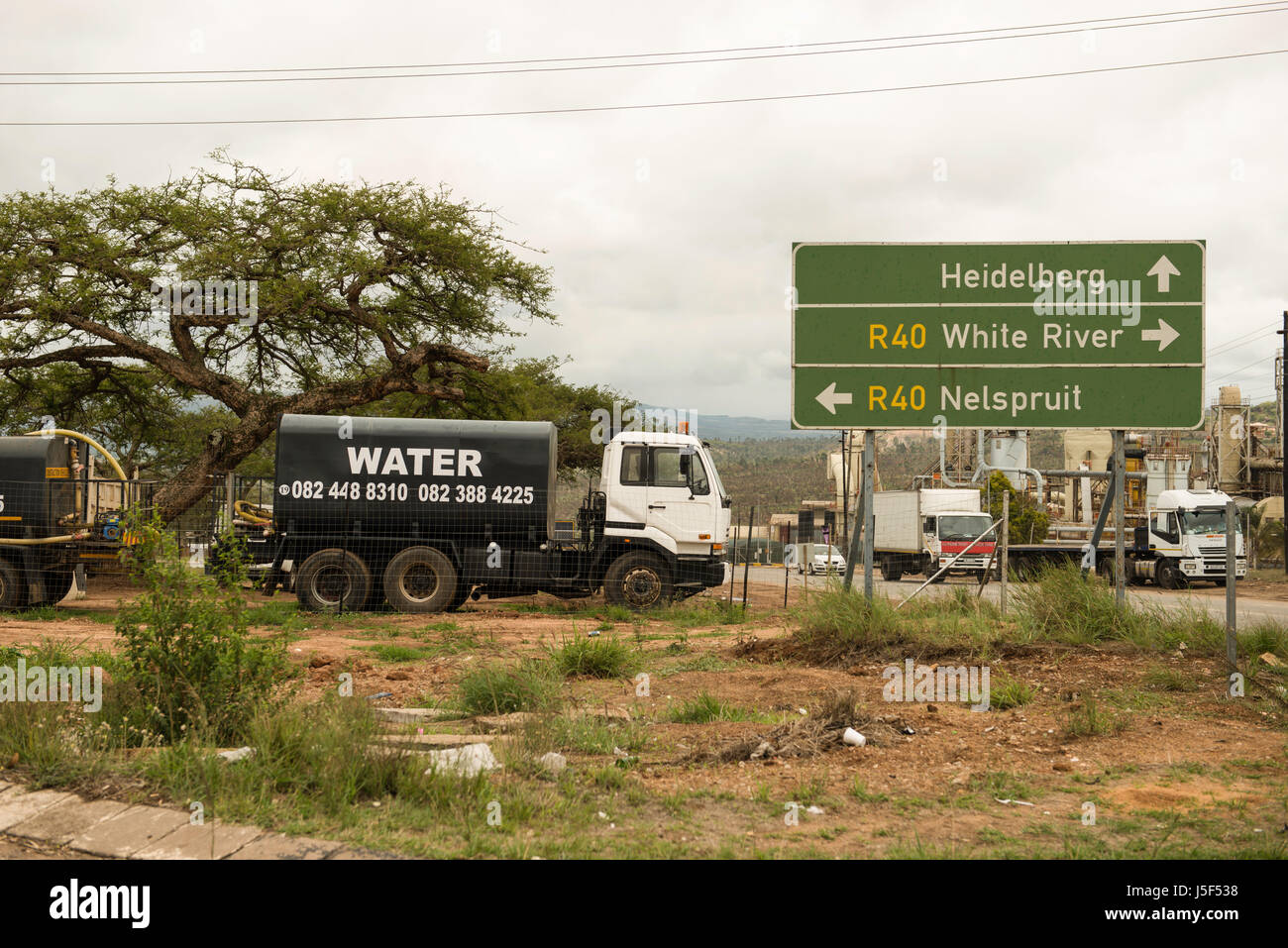 Water delivery lorry, South Africa Stock Photo
