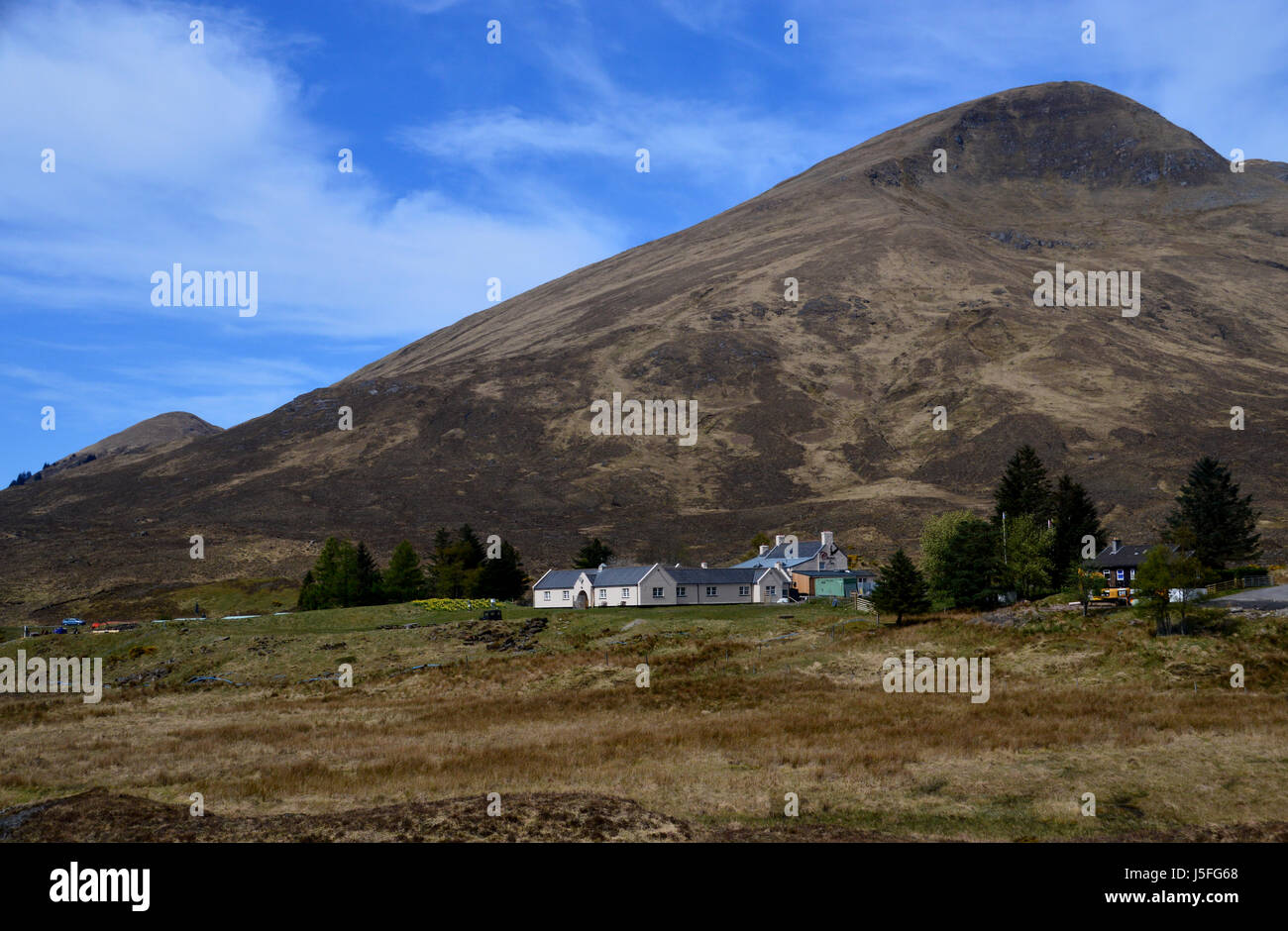 The Cluanie Inn and theScottish Mountain Munro Aonach Meadhoin in Glen ...