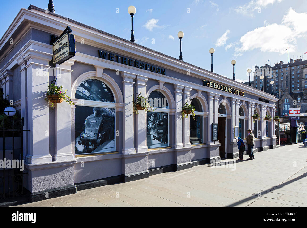 The Booking Office Pub Platform and View Edinburgh Waverley Station
