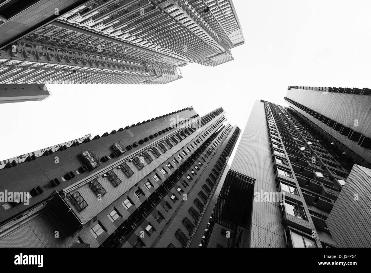 Buildings in monochrome Stock Photo