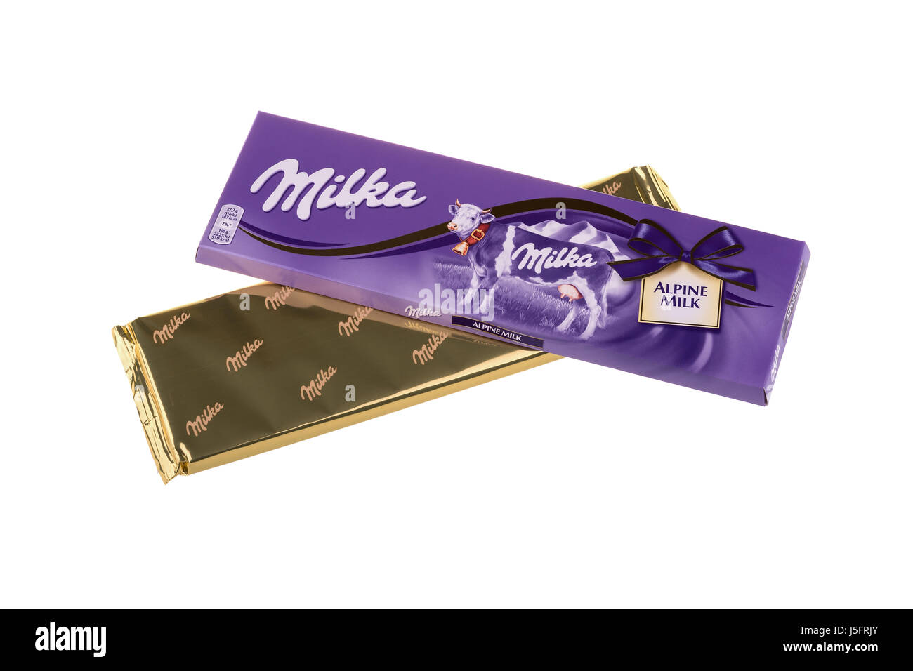 Burgas Bulgaria May 17 17 Milka Swiss Milk Chocolate Bar Isolated On White Background Milka Alpine Milk Chocolate Bar Made By Mondelez Interna Stock Photo Alamy