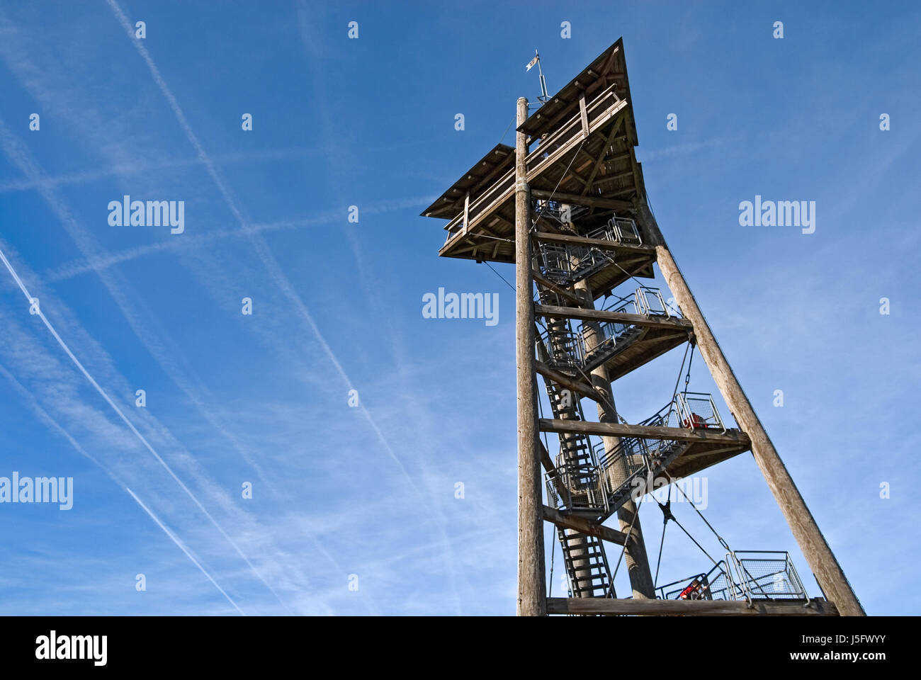 tower holiday vacation holidays vacations wood tourism anomalous unusual sight Stock Photo