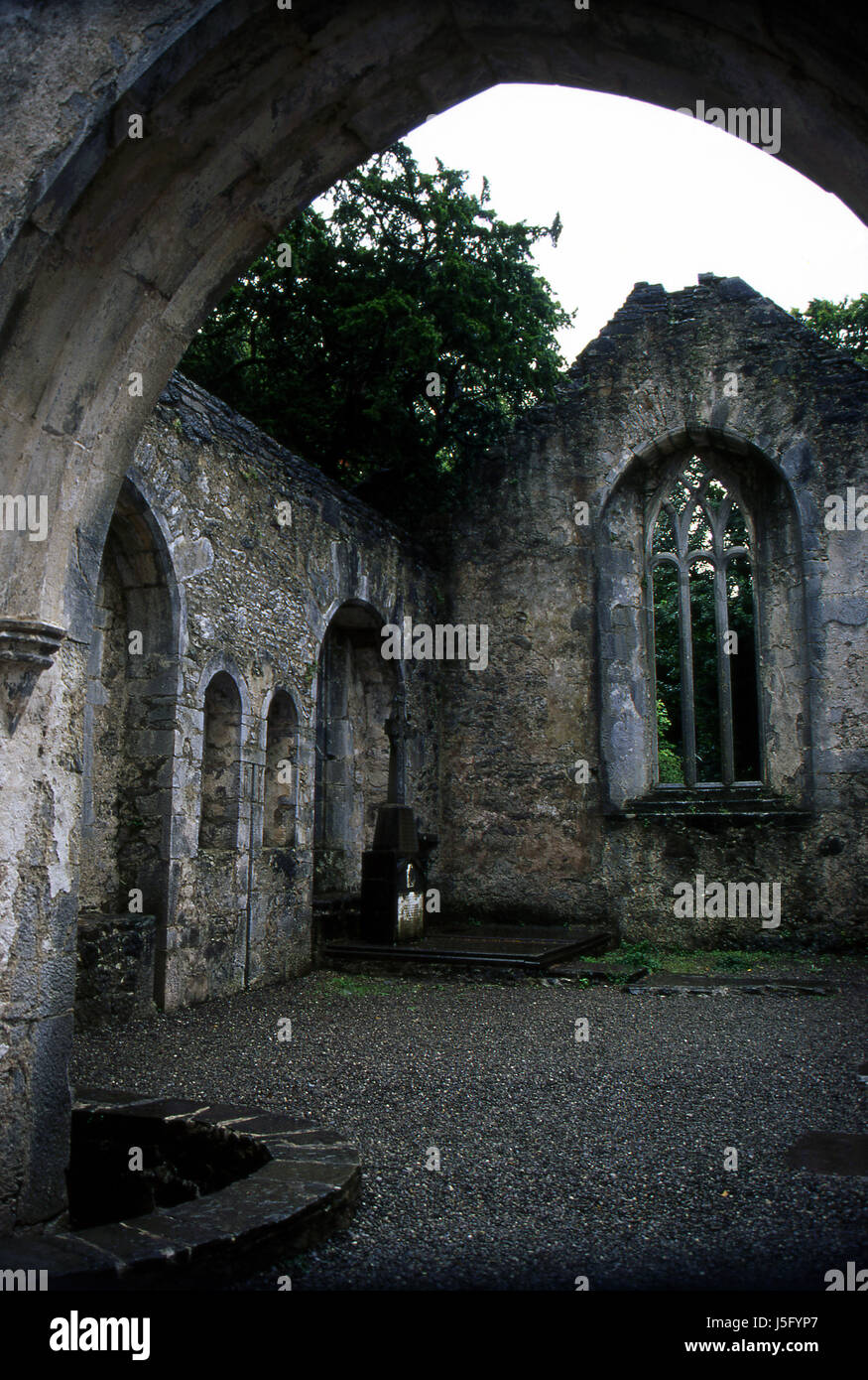 tower belief church god stone ruin monastery abbey style of construction Stock Photo
