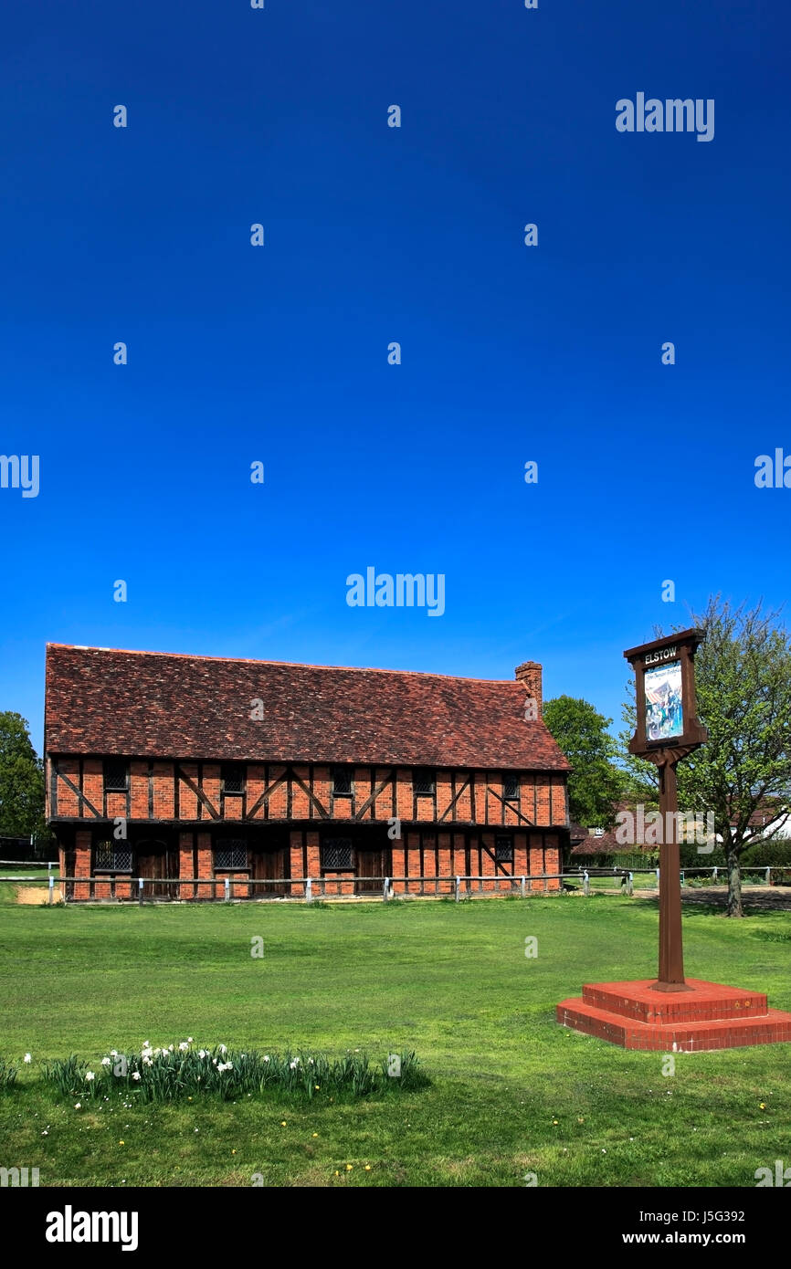 Spring, the Moot Hall; Elstow village; John Bunyans birthplace