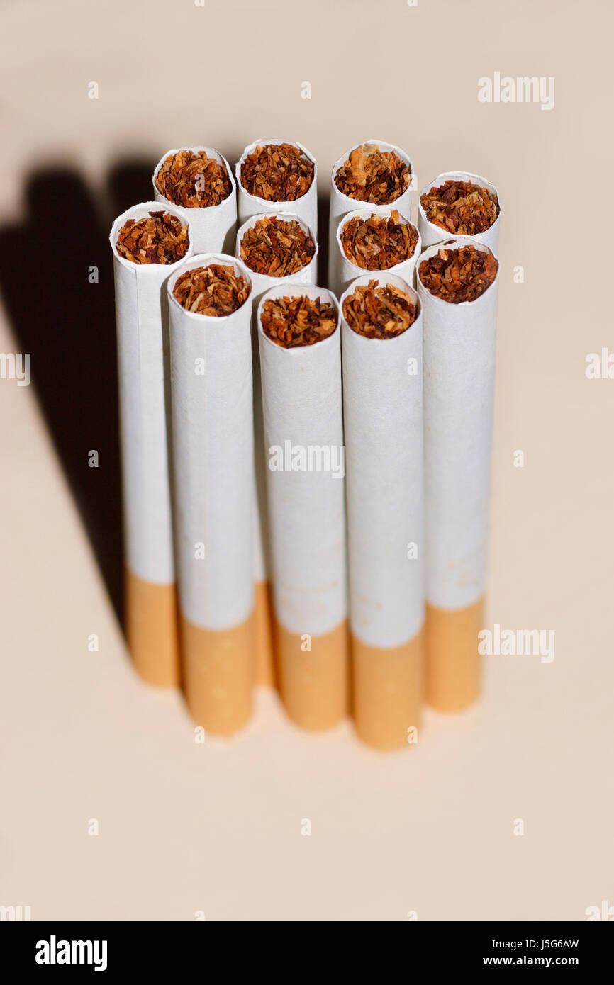 cigarette macro close-up macro admission close up view detail ashtray smog Stock Photo