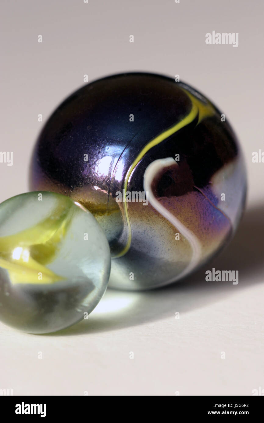 2 marbles Stock Photo