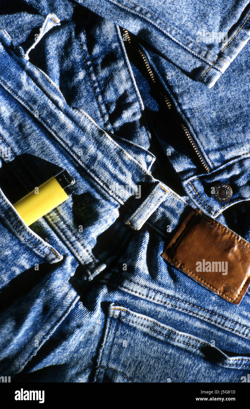 jeans with lighter Stock Photo Alamy