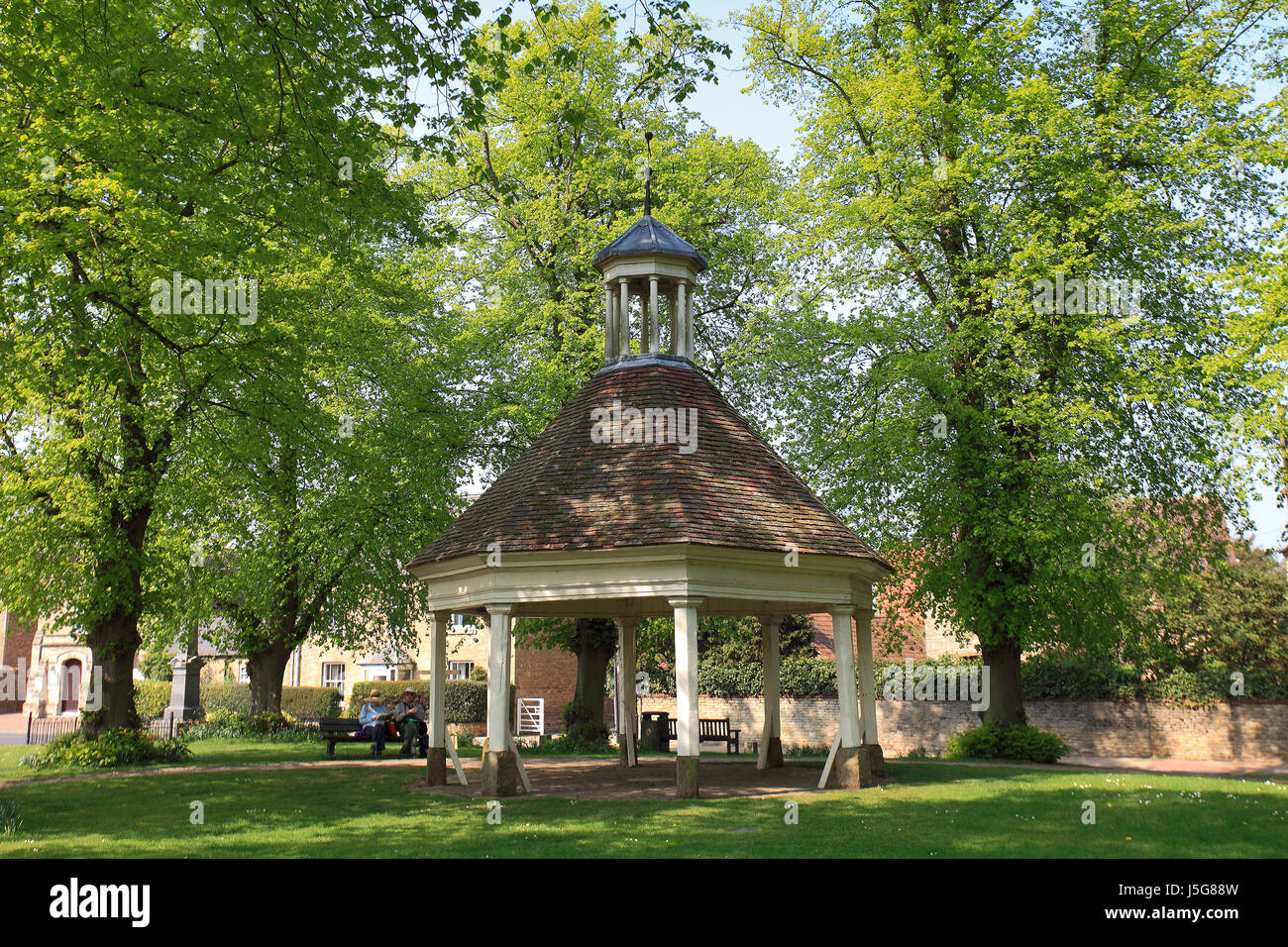 Spring, the village green at Harrold village, Bedfordshire County