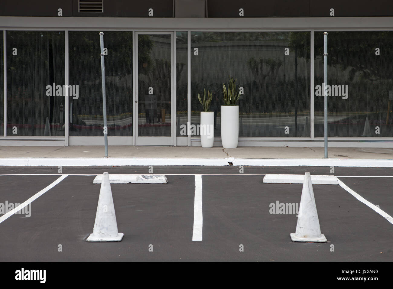 Reserved Parking in front of Hotel at LAX Stock Photo