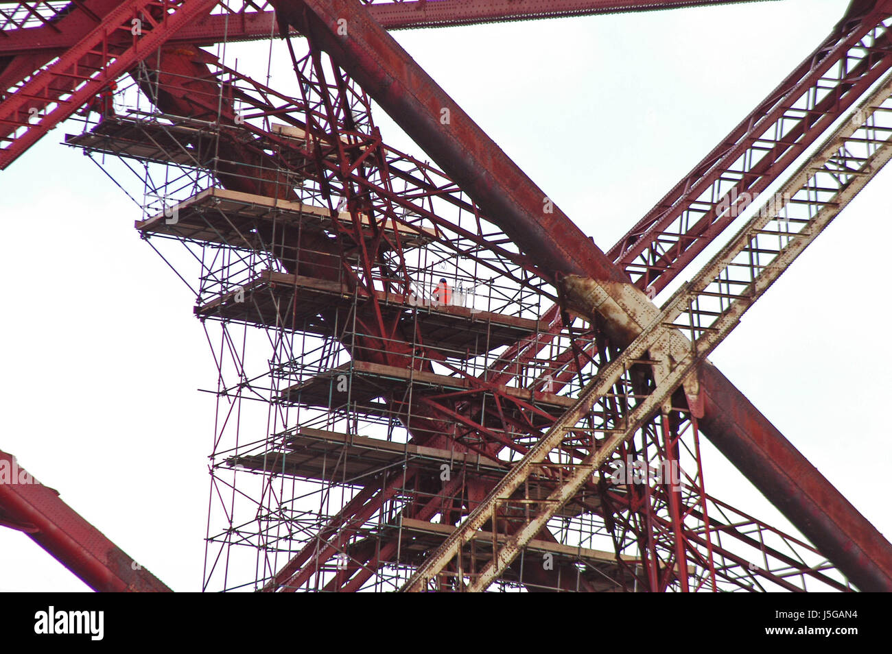 bridge tracks steel england monumental scaffold scaffolding scotland Stock Photo