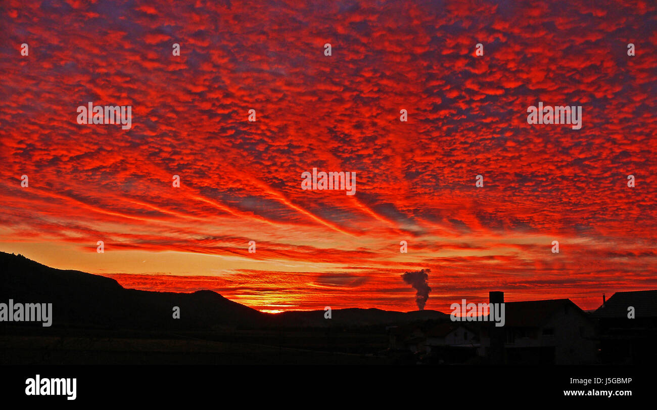 evening,sunset,fire,conflagration,heat,lava,twilight of the gods,red Stock Photo