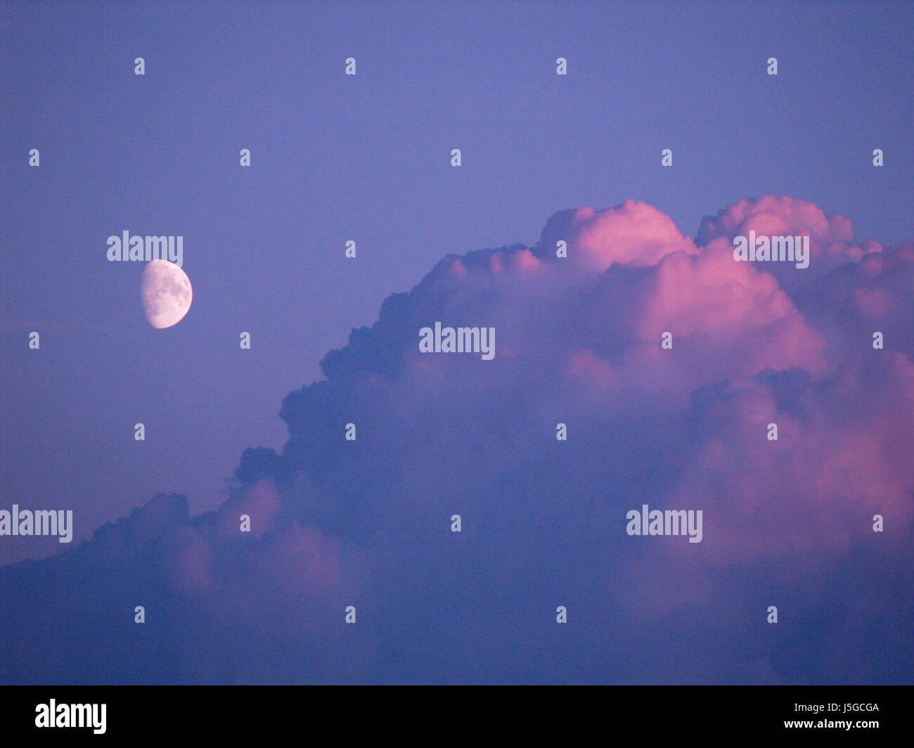 blue,night,nighttime,sunset,moon,purple,firmament,sky,day,clouds Stock Photo