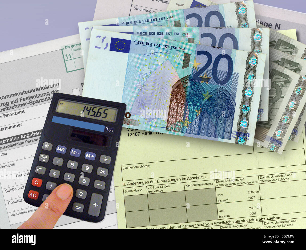 Annual adjustment of income tax hi-res stock photography and images - Alamy