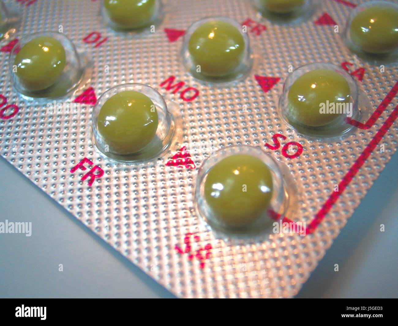 birth control pills Stock Photo
