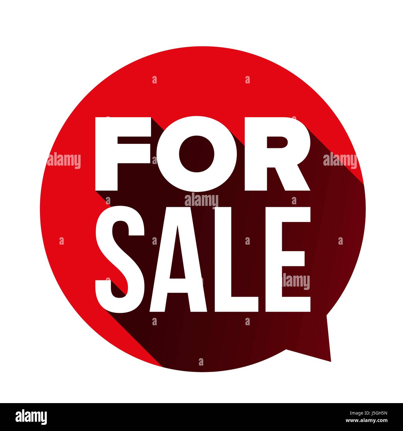 For Sale sign speech bubble Stock Vector