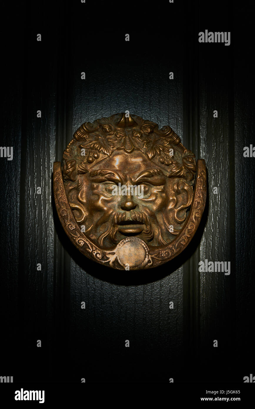 Ornate Brass Door Knocker Stock Photo