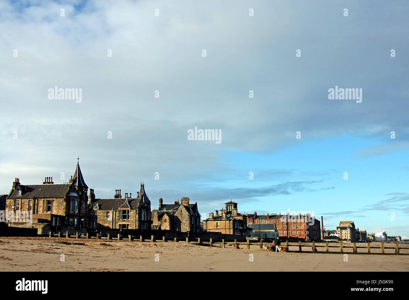 on the beach at portobello Stock Photo Alamy