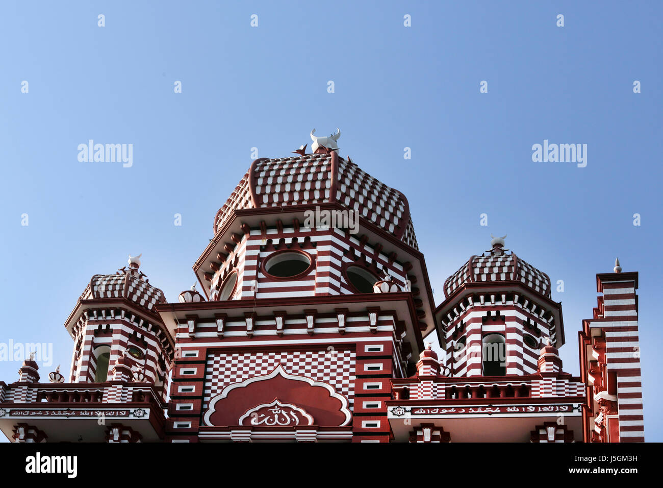 jami-ul-alfar mosque pettah colombo sri lanka Stock Photo