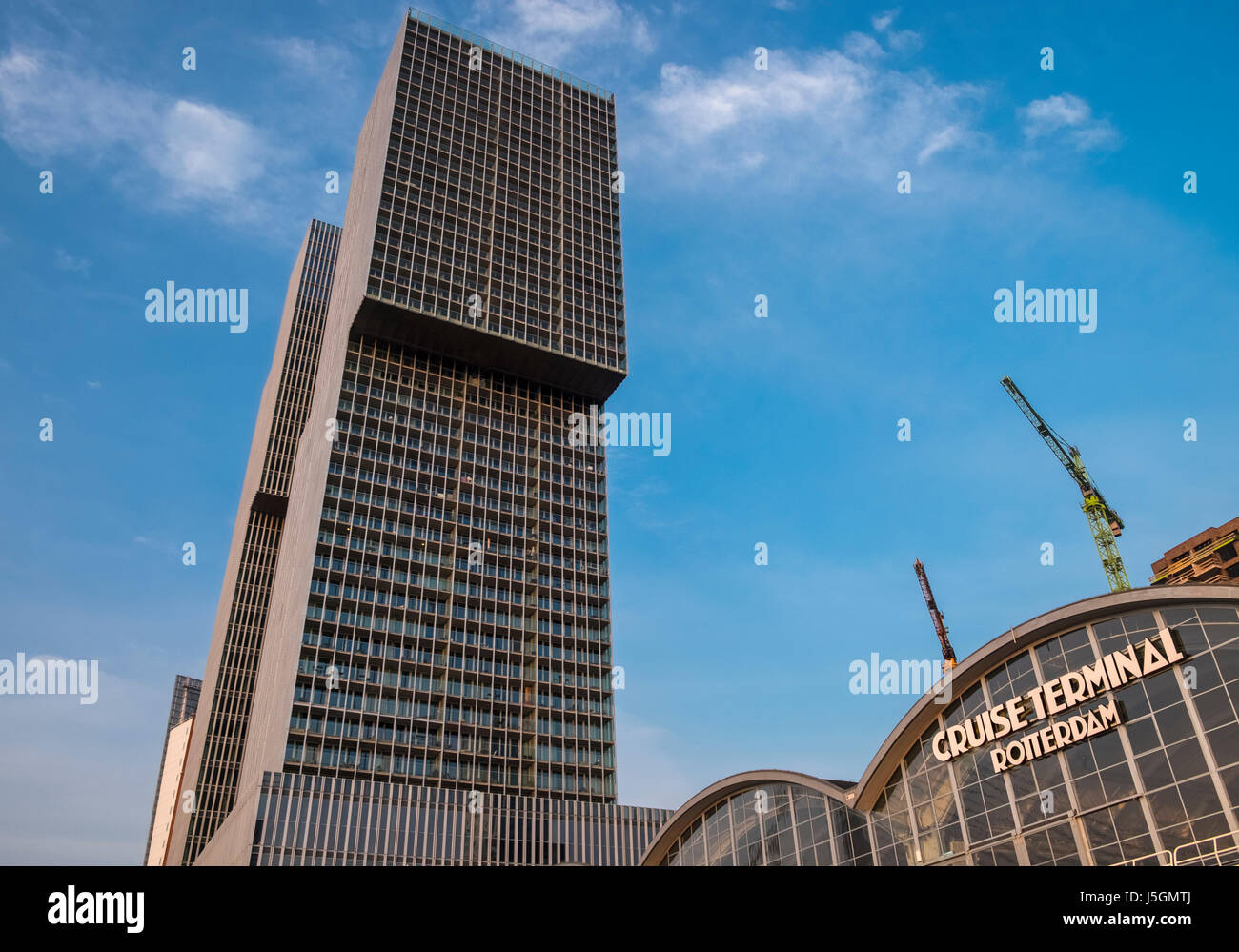 De Rotterdam building and Cruise Terminal, Katendrecht, Rotterdam, The Netherlands Stock Photo