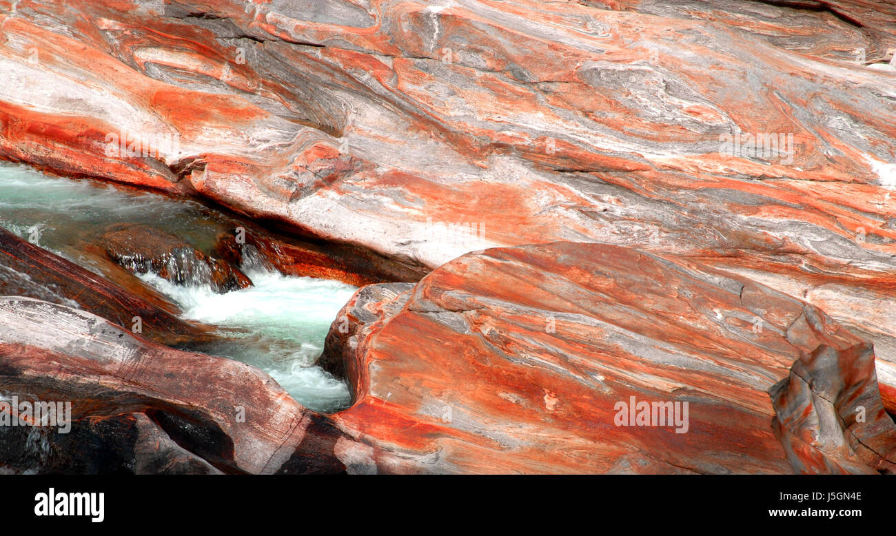 waters green wild switzerland stream rock ravine source jagged tessin ...