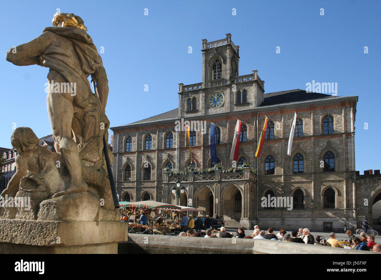 marktplatz weimar city hall Stock Photo Alamy