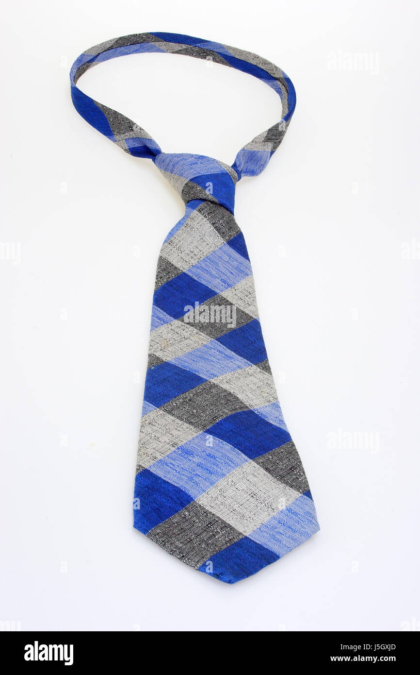 fashionable necktie noble chic chequered tie tissue knot herrenmode accesoire Stock Photo