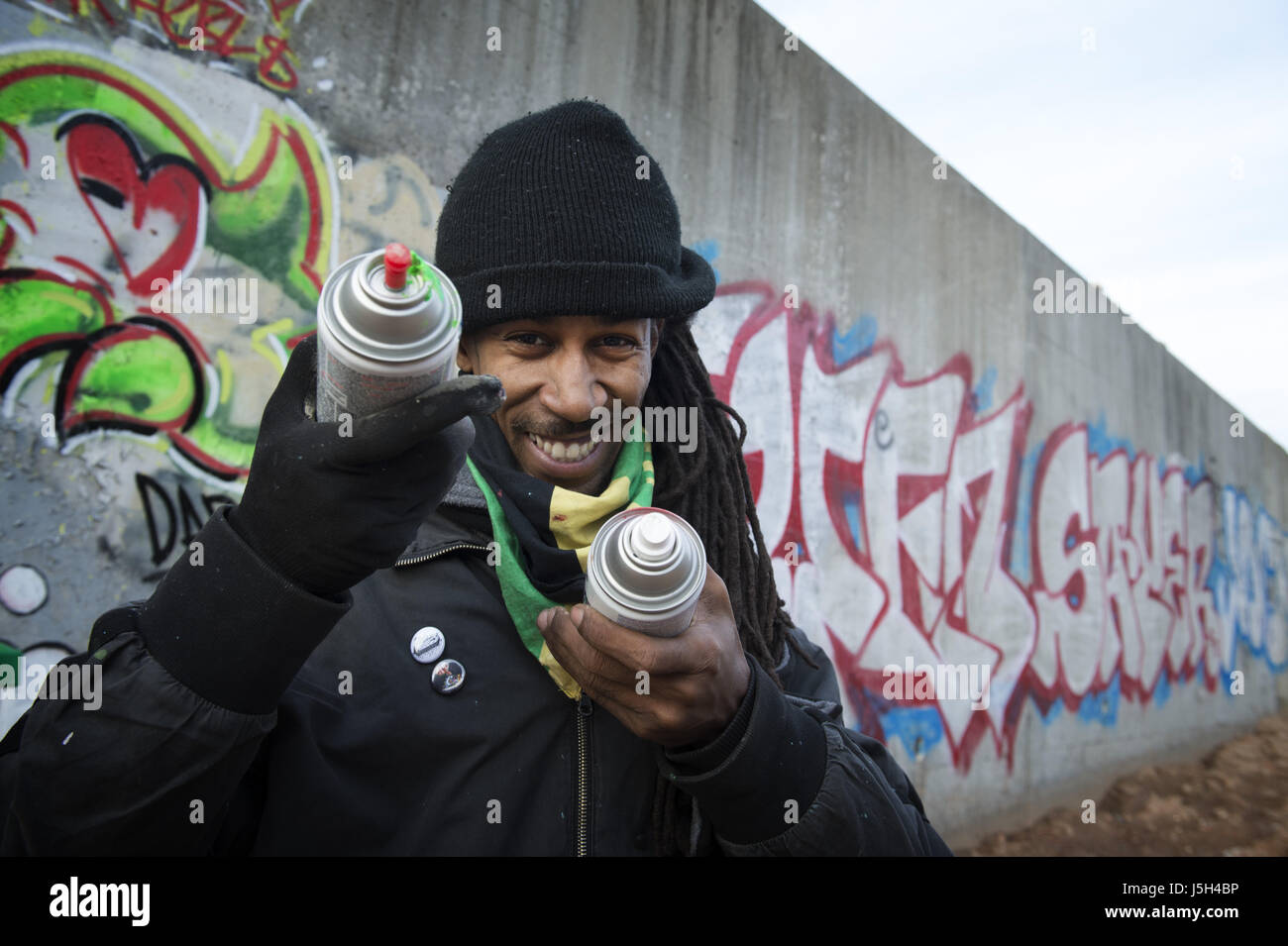 January 27, 2017 - Atlanta, GA - An urban artist who uses the name 'Dap ...
