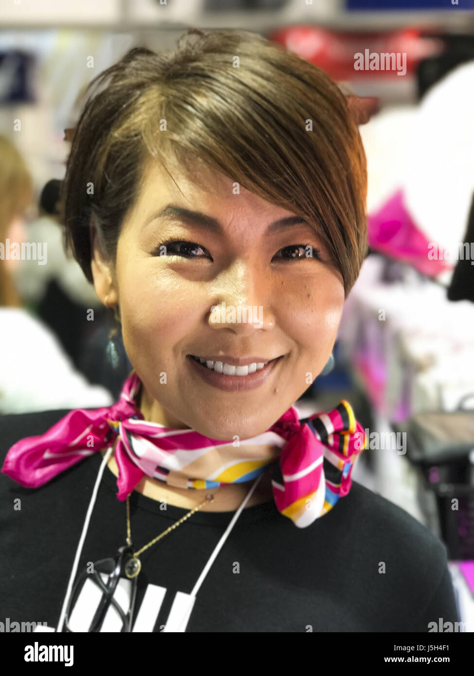 May 16, 2017 - Tokyo, Japan - Koko Kashiwagi of Japan the largest trade  fair in Japan. Tokyo Nail Forum 2017 on Tuesday May 16, 2017. Photo by:  Ramiro Agustin Vargas Tabares (