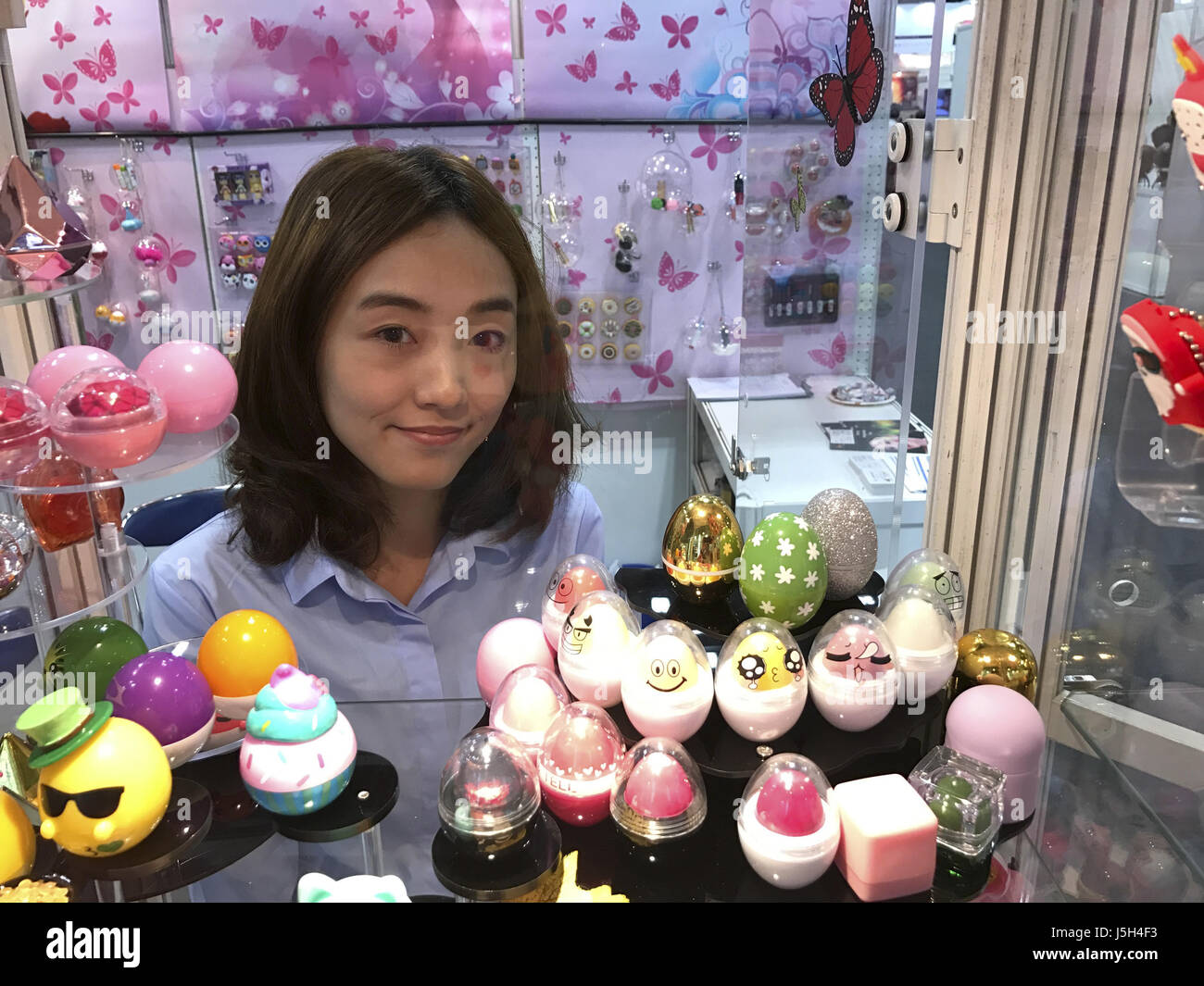 May 16, 2017 - Tokyo, Japan - Dana Lee of Taimeng Beauty Accesories from Taiwan during the Tokyo Nail Forum 2017 on Tuesday May 16, 2017. Photo by: Ramiro Agustin Vargas Tabares (Credit Image: © Ramiro Agustin Vargas Tabares via ZUMA Wire) Stock Photo