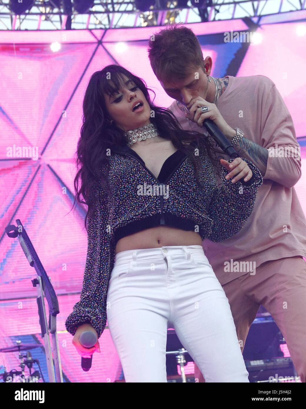 Machine Gun Kelly Camila Cabello On Stage For Kiis Fm S Wango Tango Concert Stubhub Center Los Angeles Ca May 13 2017 Photo By Ja Everett Collection Stock Photo Alamy