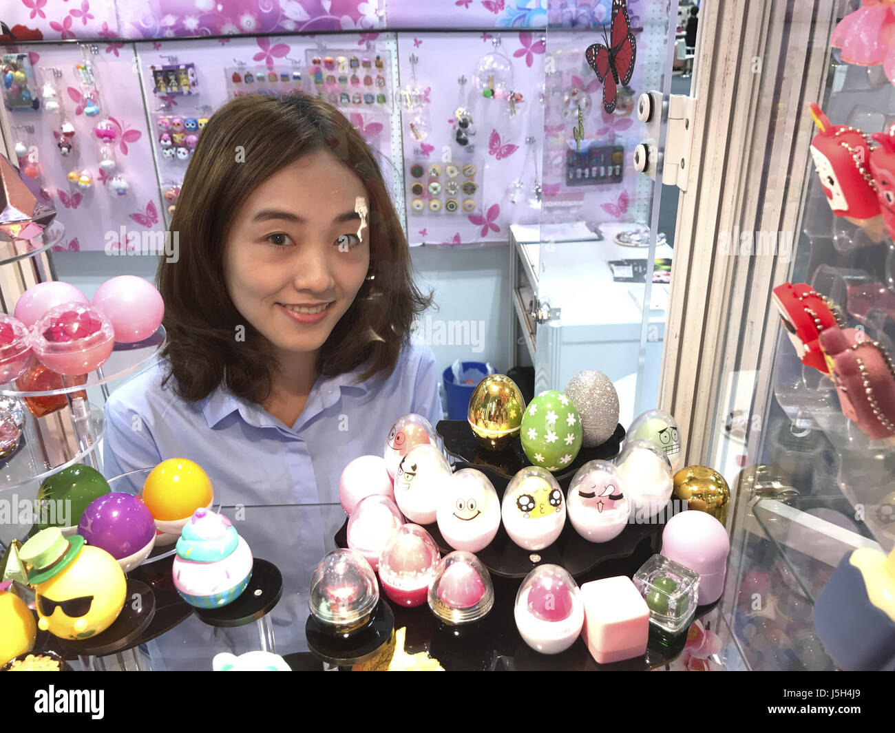 May 16, 2017 - Tokyo, Japan - Dana Lee of Taimeng Beauty Accesories from Taiwan during the Tokyo Nail Forum 2017 on Tuesday May 16, 2017. Photo by: Ramiro Agustin Vargas Tabares (Credit Image: © Ramiro Agustin Vargas Tabares via ZUMA Wire) Stock Photo