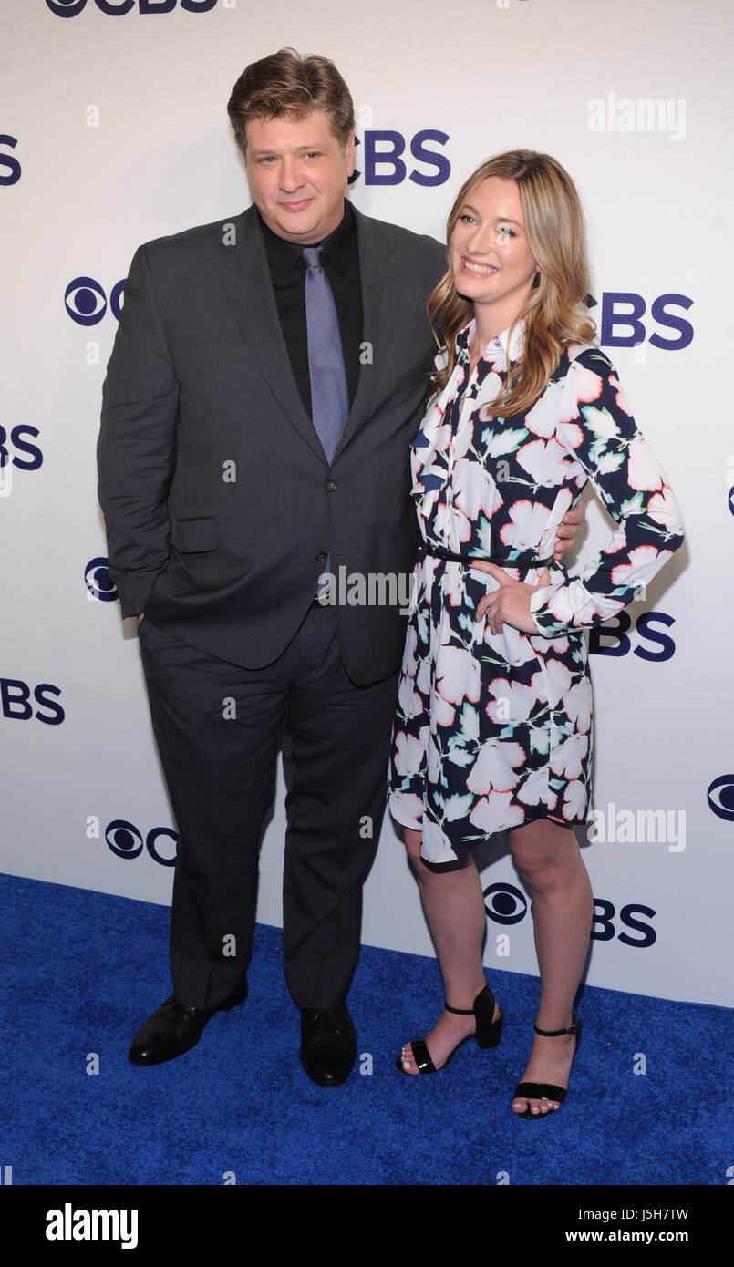 NEW YORK, NY - May 17: Lance Barber, Zoe Perry attends the 2017 CBS Upfront at The Plaza Hotel on May 17, 2017 in New York City @John Palmer/Media Punch Stock Photo