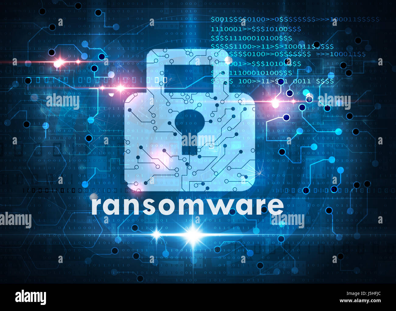 ransomware attack cybersecurity concept Stock Photo