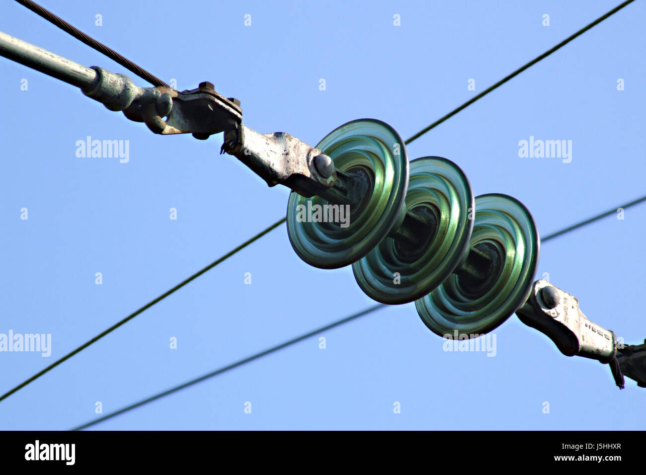 energy power electricity electric power electric high tension wire high-tension Stock Photo