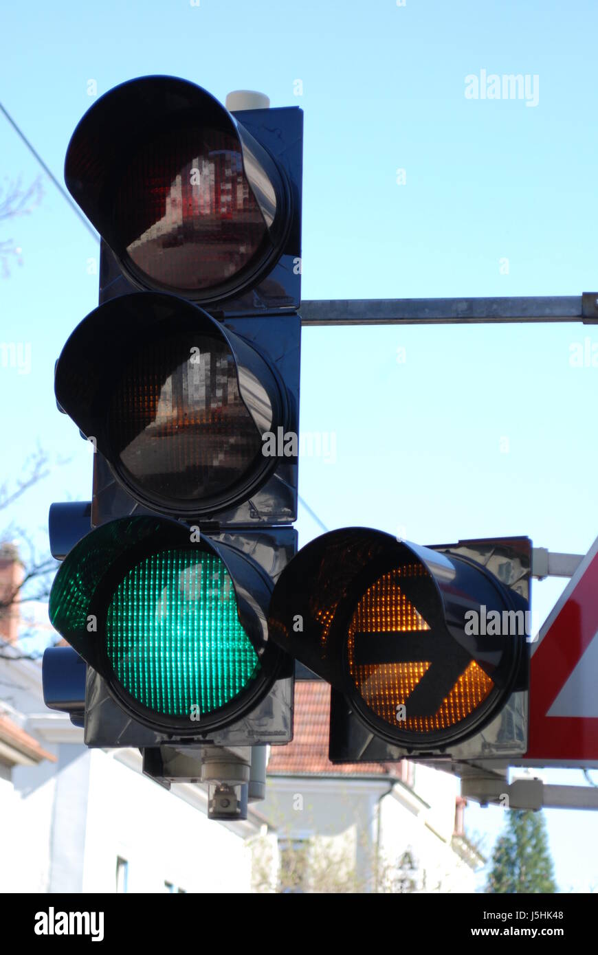 sign signal drive traffic transportation green road traffic traffic sign Stock Photo
