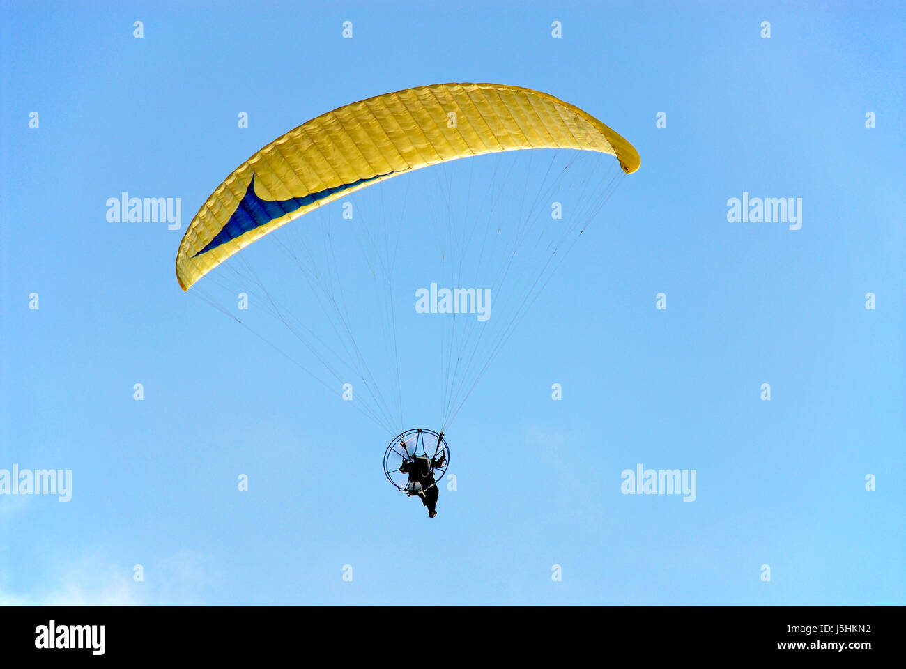 paramotor glider over trapani Stock Photo