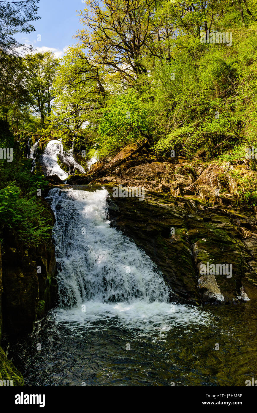 Swallow Falls Snowdonia National Park Stock Photo